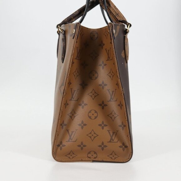 LOUIS VUITTON Monogram Reverse Giant On the Go MM Tote Bag M45321 LV Auth PP834A - Picture 5 of 16